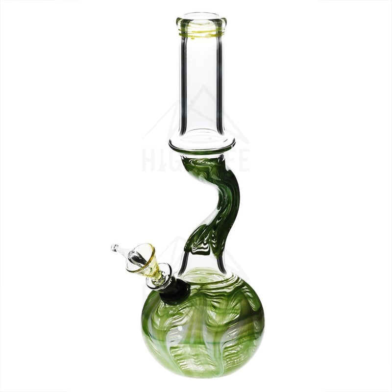 10 32Mm Bend Bong With A Slide Green Bongs & Waterpipes