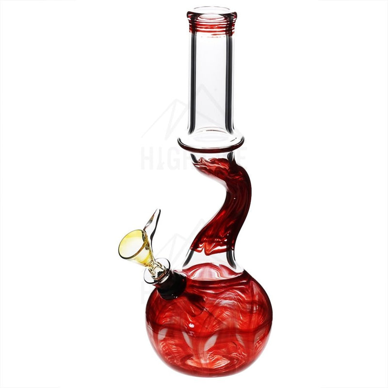 10 32Mm Bend Bong With A Slide Red Bongs & Waterpipes