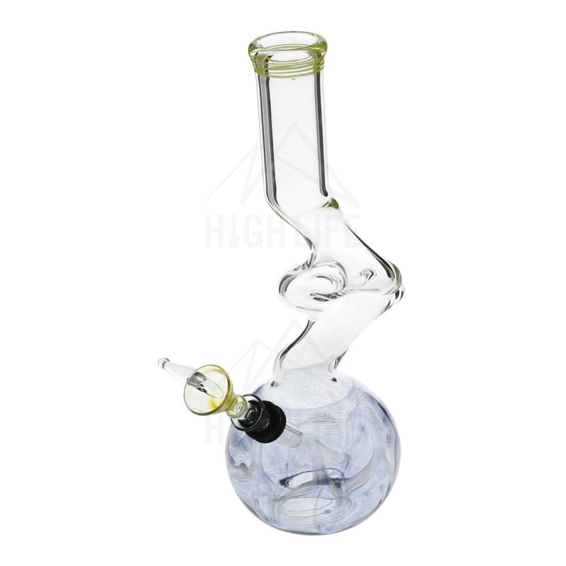 10 32Mm Two Elbow Bong With A Slide Blue Bongs & Waterpipes