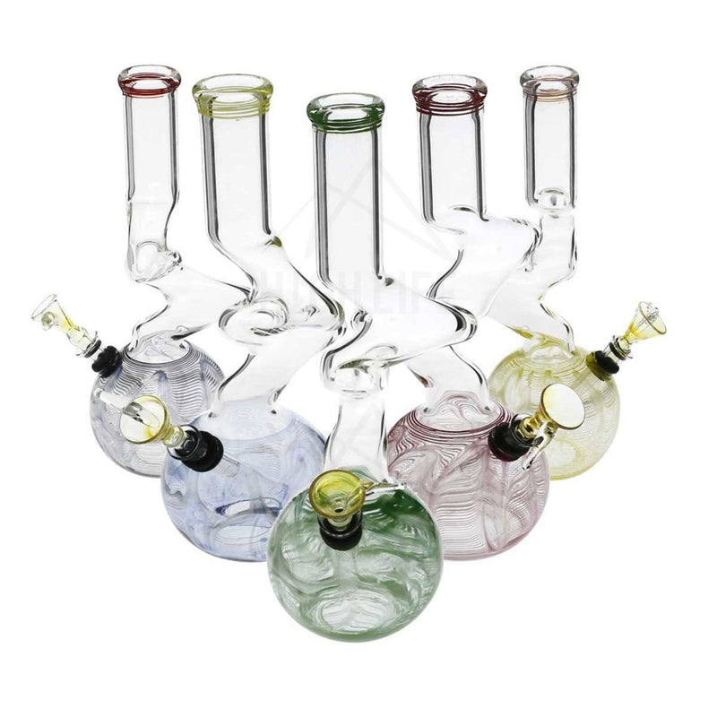 10 32Mm Two Elbow Bong With A Slide Bongs & Waterpipes