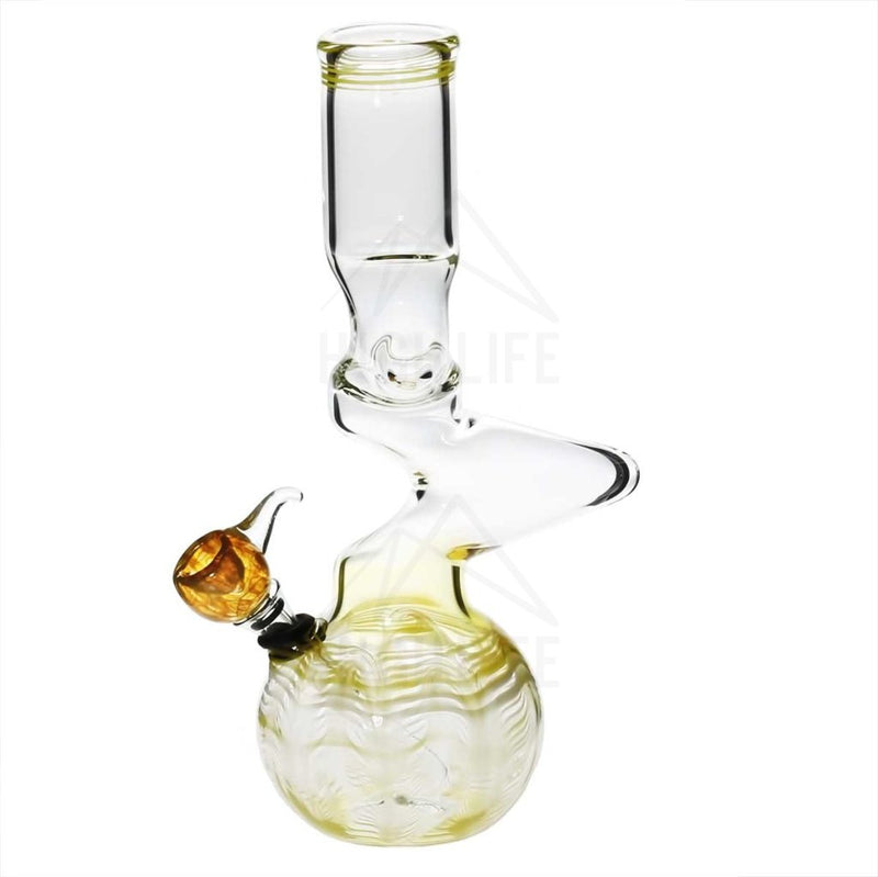 10 44Mm Two Elbow Bong With A Slide - Yellow Rake Bongs & Waterpipes