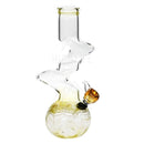 10 44Mm Two Elbow Bong With A Slide - Yellow Rake Bongs & Waterpipes