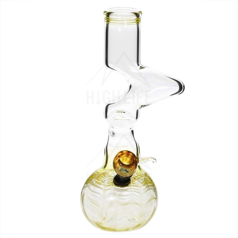 10 44Mm Two Elbow Bong With A Slide - Yellow Rake Bongs & Waterpipes