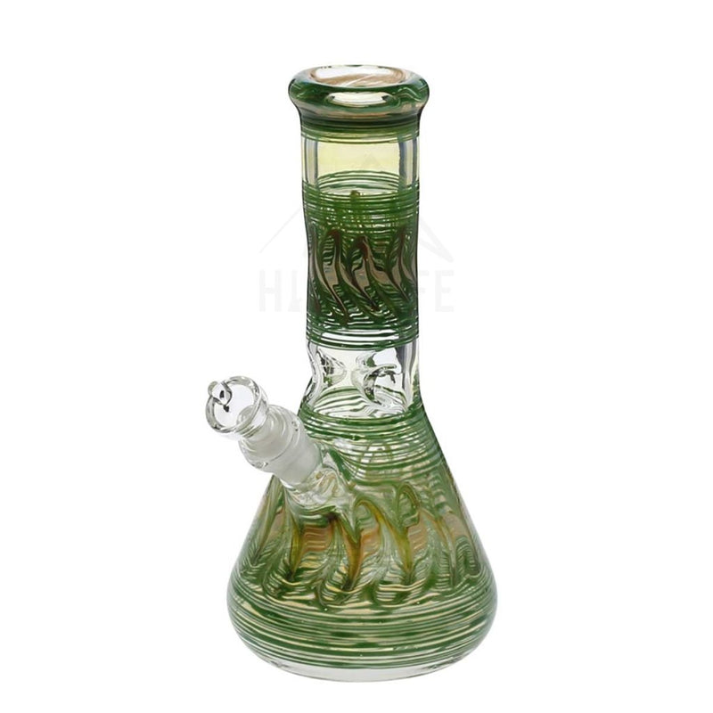 10 Beaker Bong - Green Rake Bongs & Waterpipes