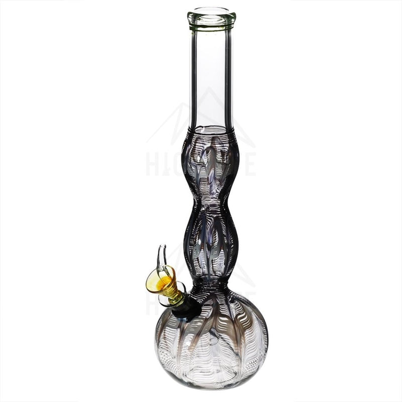 10 Double Bulge Bong With A Slide Black Bongs & Waterpipes