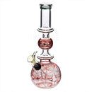 10 Ring Bubble Bong With A Slide Red Bongs & Waterpipes