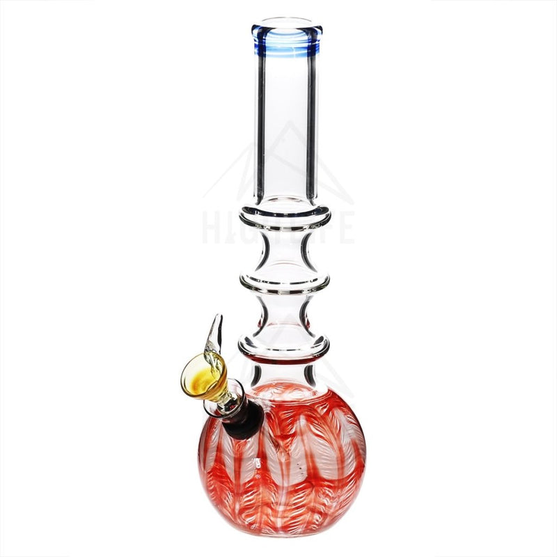 10 Three Ring Bong With A Slide Red Bongs & Waterpipes