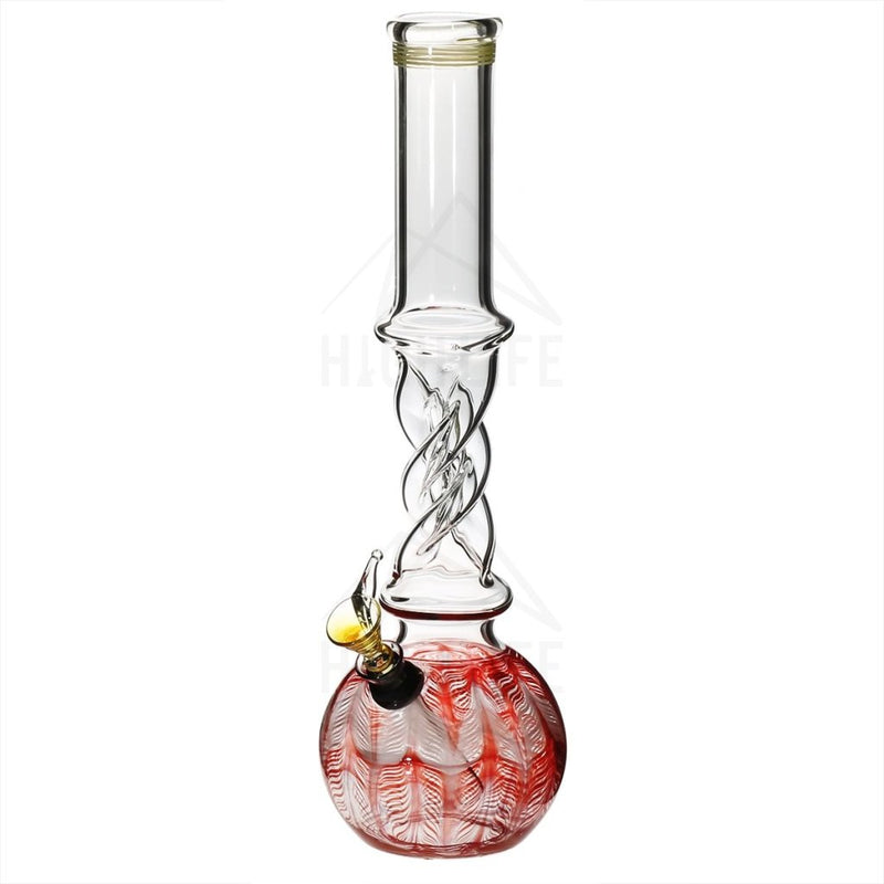 12 38Mm Twist Bong With A Slide Red Bongs & Waterpipes