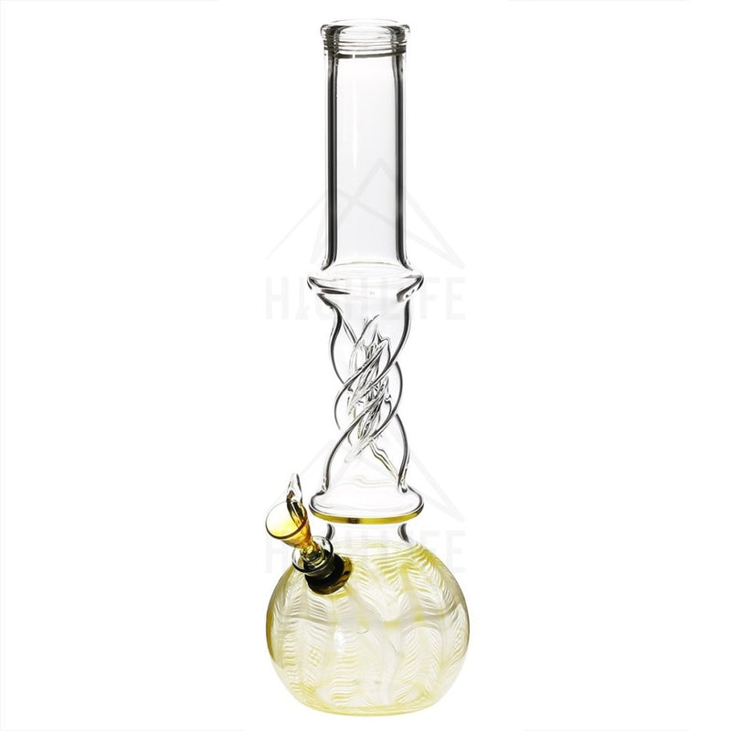 12 38Mm Twist Bong With A Slide Yellow Bongs & Waterpipes