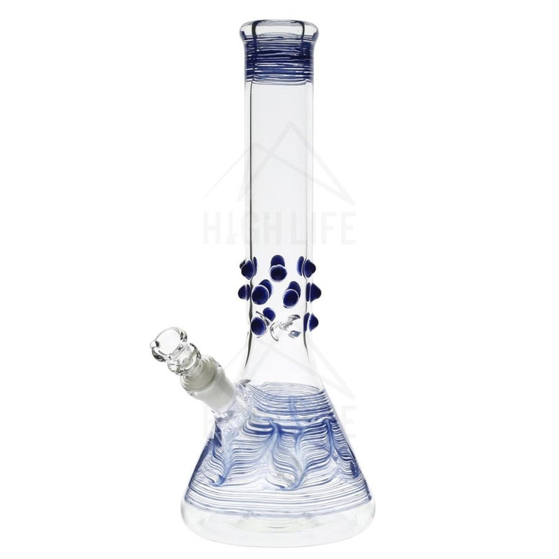 12 Beaker Bong With Marbles Blue Bongs & Waterpipes