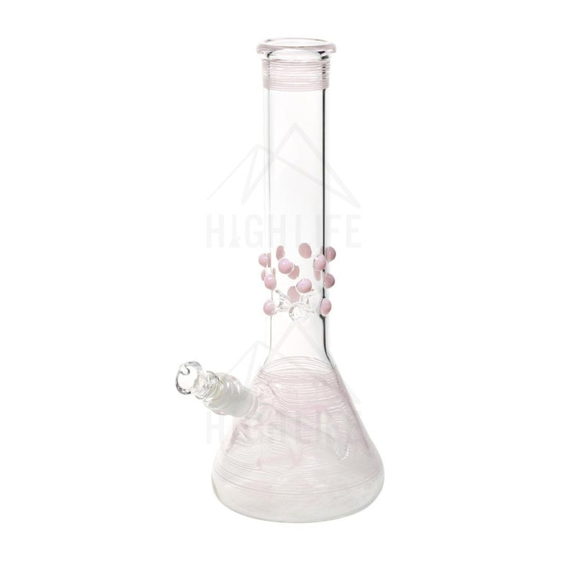 12 Beaker Bong With Marbles Pink Bongs & Waterpipes