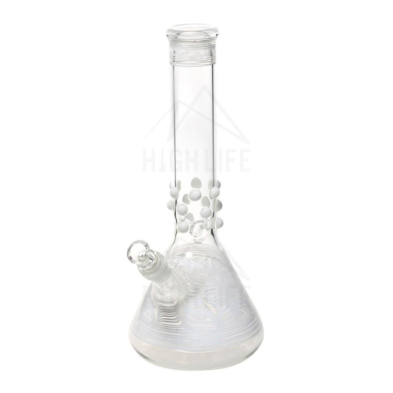 12 Beaker Bong With Marbles White Bongs & Waterpipes