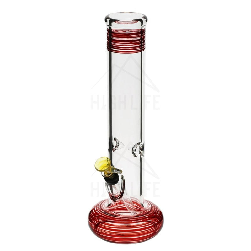 12 Hollowfoot Bong With A Slide Red Bongs & Waterpipes