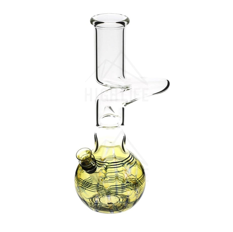 12 Two Elbow Bong With A Slide Yellow Bongs & Waterpipes