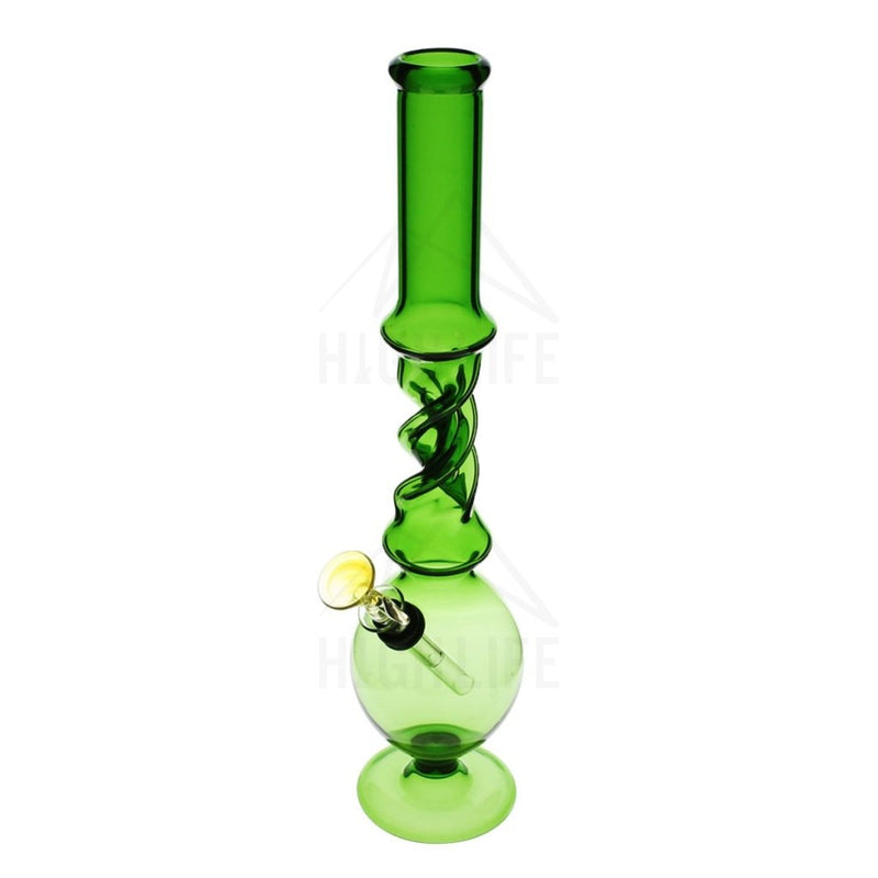 13 Twist Bong With A Slide Green Bongs & Waterpipes