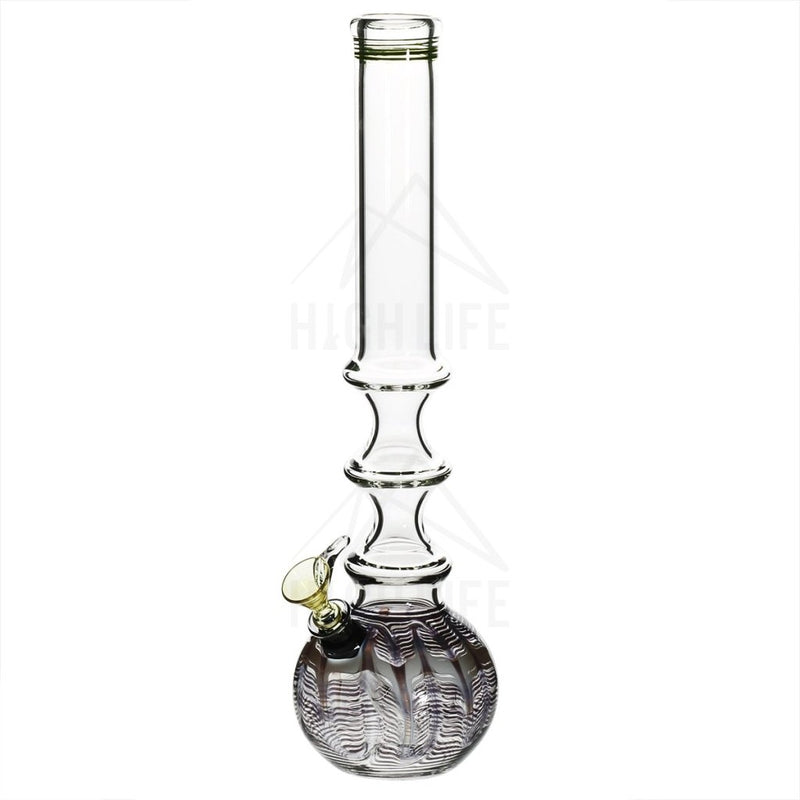 14 38Mm Three Ring Bong With A Slide Black Bongs & Waterpipes