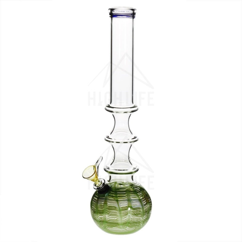 14 38Mm Three Ring Bong With A Slide Green Bongs & Waterpipes