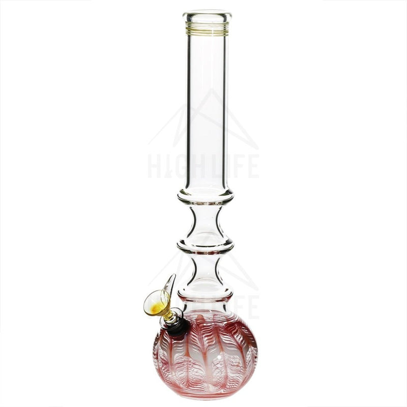 14 38Mm Three Ring Bong With A Slide Red Bongs & Waterpipes