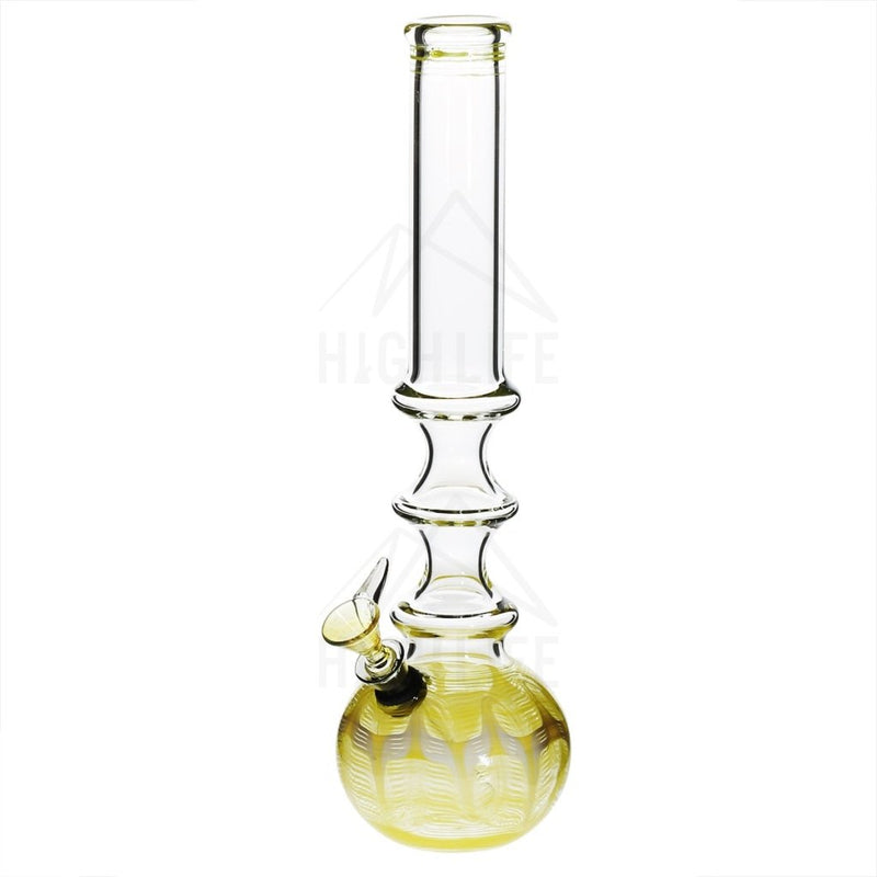 14 38Mm Three Ring Bong With A Slide Yellow Bongs & Waterpipes