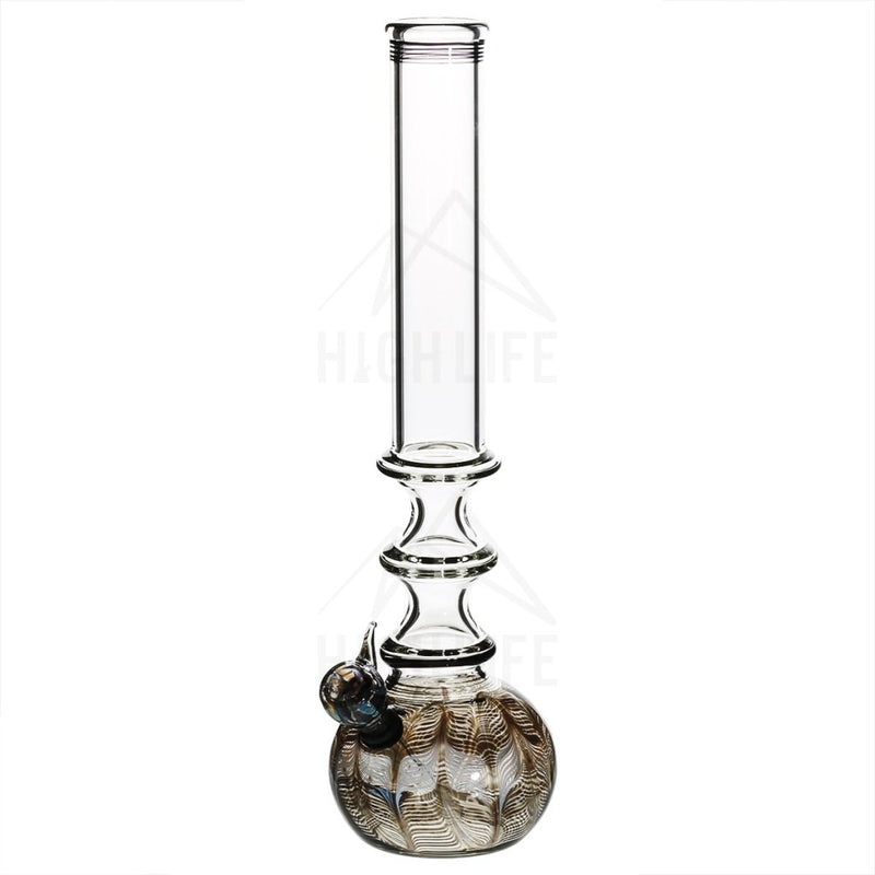 14 44Mm Three Ring Bong With A Slide Black Bongs & Waterpipes