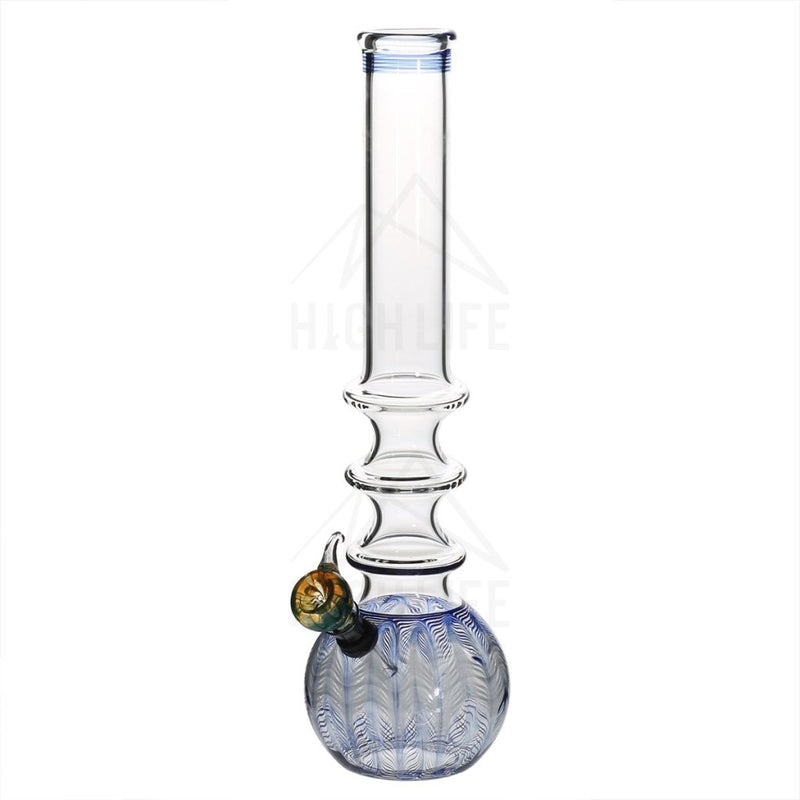 14 44Mm Three Ring Bong With A Slide Blue Bongs & Waterpipes