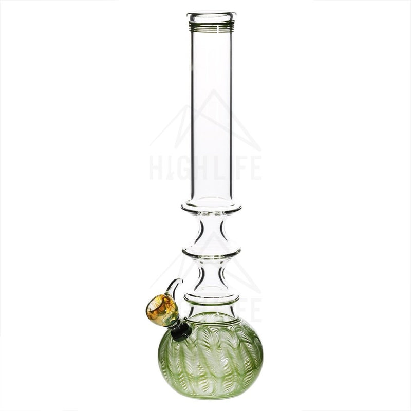 14 44Mm Three Ring Bong With A Slide Green Bongs & Waterpipes