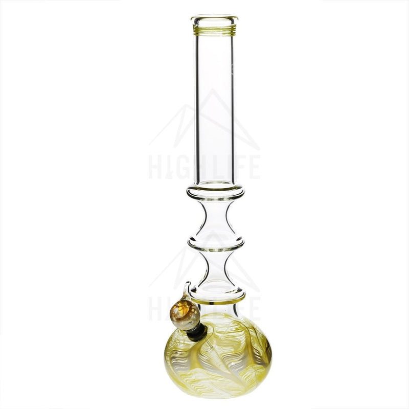 14 44Mm Three Ring Bong With A Slide Yellow Bongs & Waterpipes