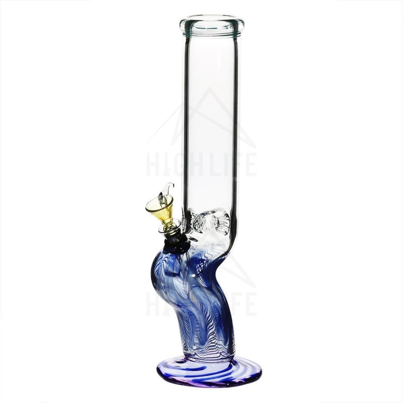 14 Bend Straight Bong With A Slide Blue Bongs & Waterpipes