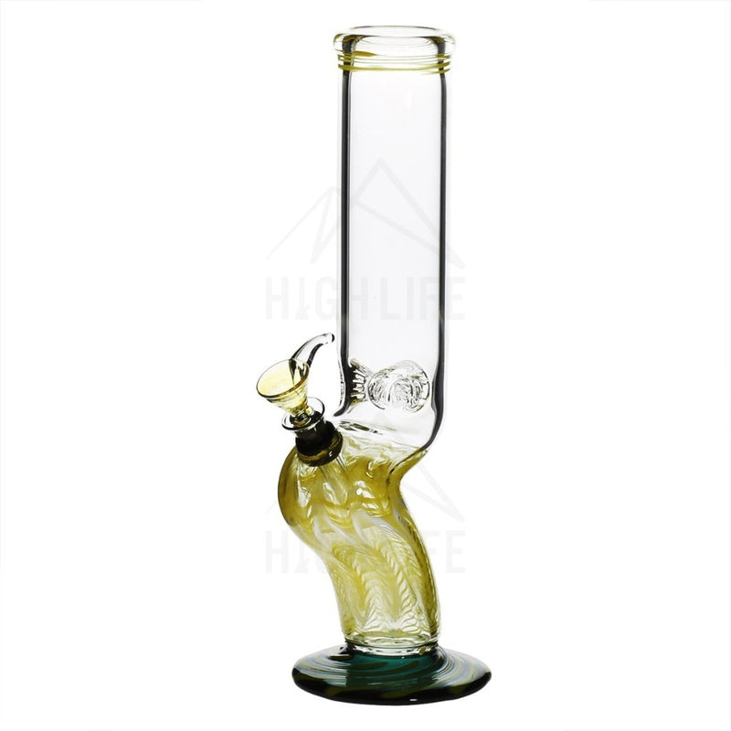 14 Bend Straight Bong With A Slide Yellow Bongs & Waterpipes