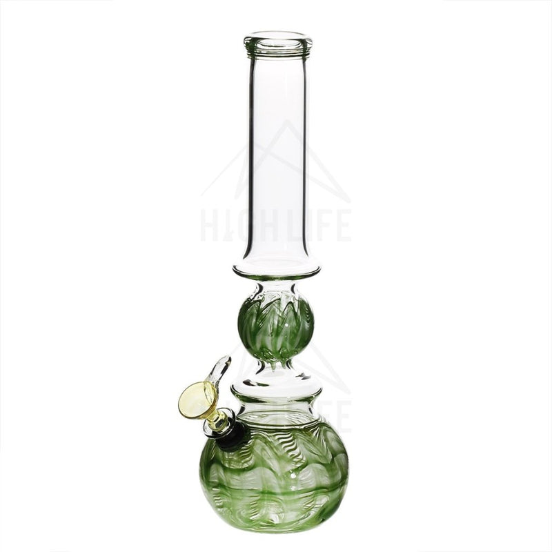 14 Ring Bubble Bong With A Slide Green Bongs & Waterpipes