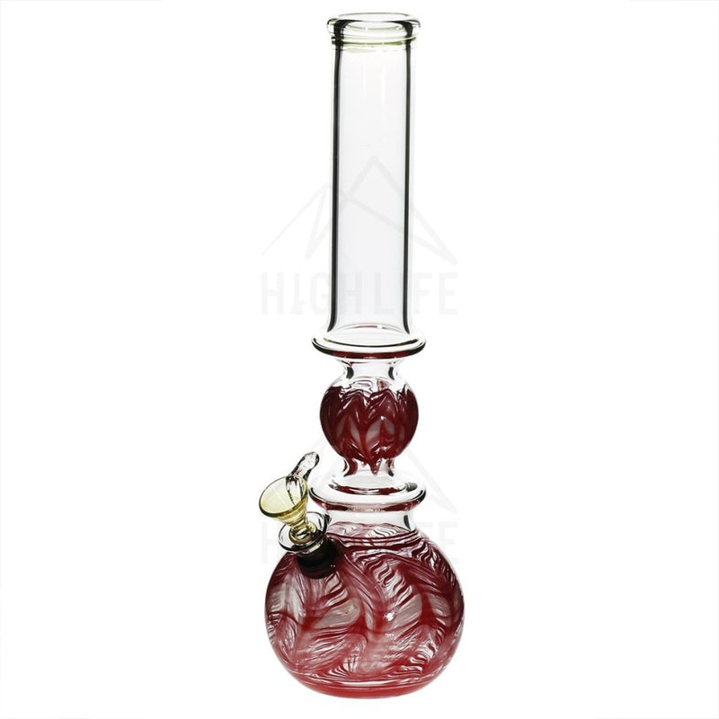 14 Ring Bubble Bong With A Slide Red Bongs & Waterpipes