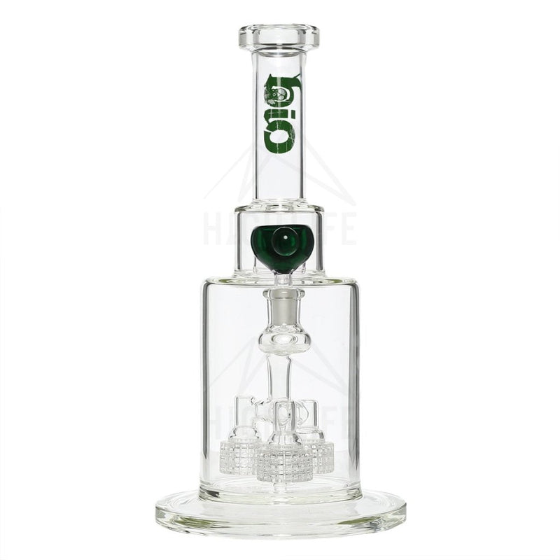 14 Triple Grid Stemless Waterpipe - Green Bongs & Waterpipes