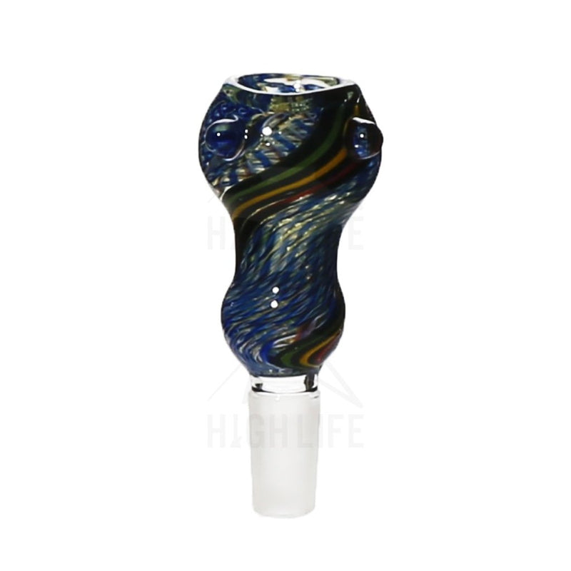 14Mm Hourglass Rasta Swirl Stripe White Lattacino Bowl Accessories