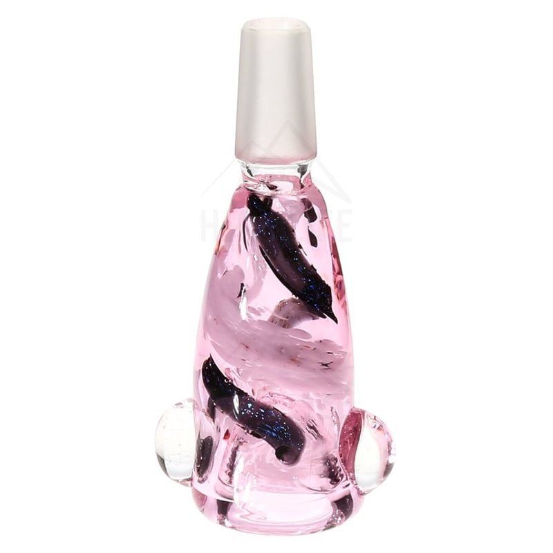 14Mm Pink With Dichro Swirl Bowl Accessories