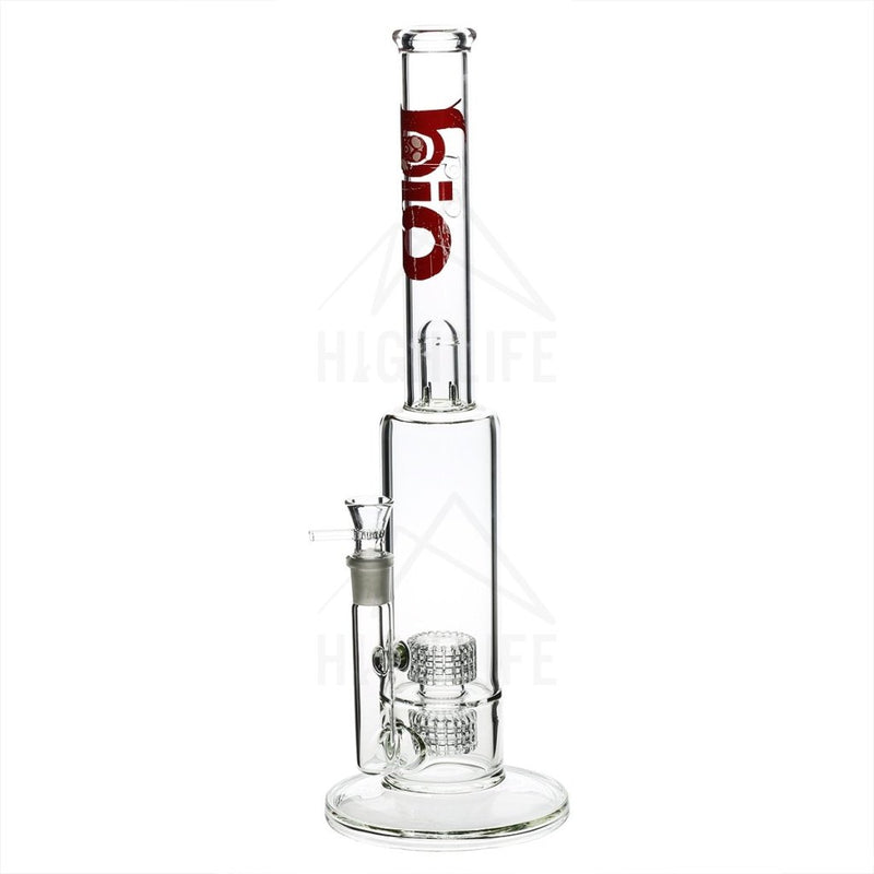 16 Bio Double Grid Bong Red Bongs & Waterpipes