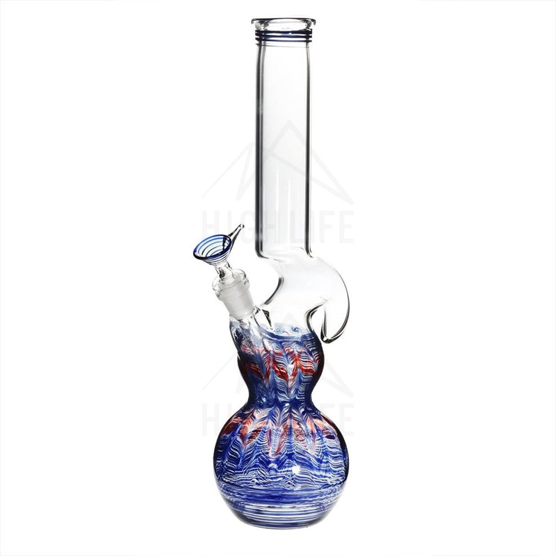 16 Double Bubble Bong With Hook Blue Bongs & Waterpipes