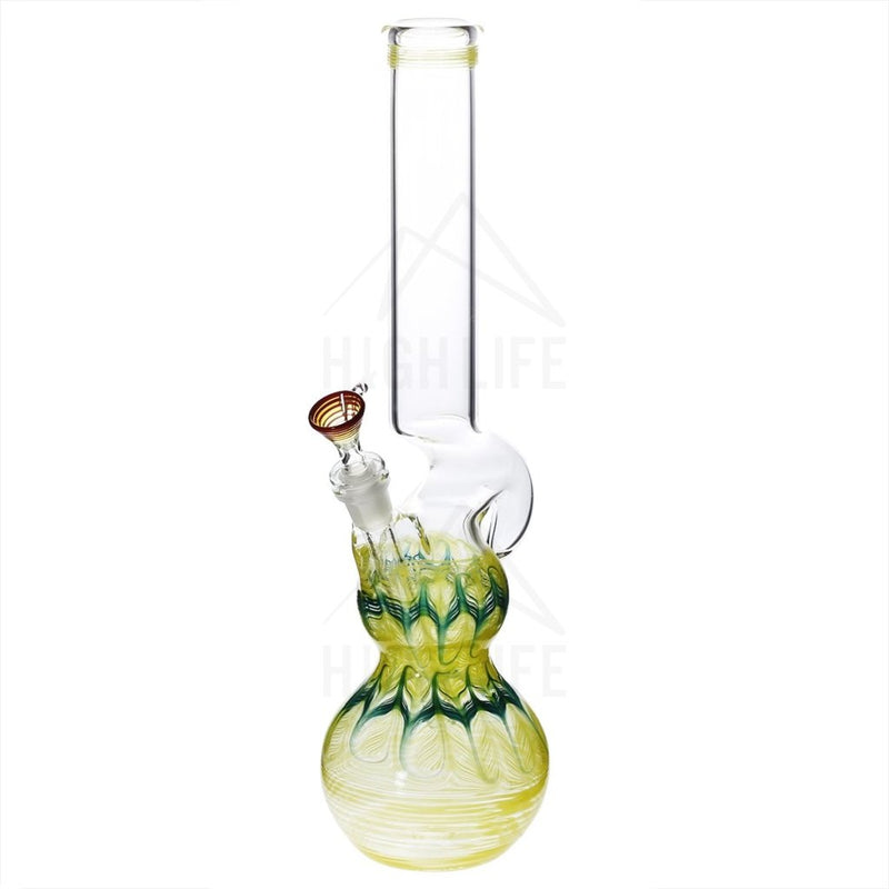 16 Double Bubble Bong With Hook Yellow Bongs & Waterpipes