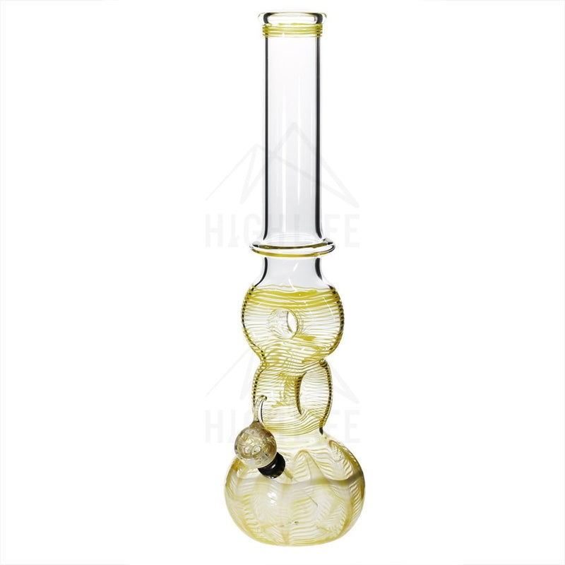 16 Double Donut Bong With A Slide Yellow Bongs & Waterpipes