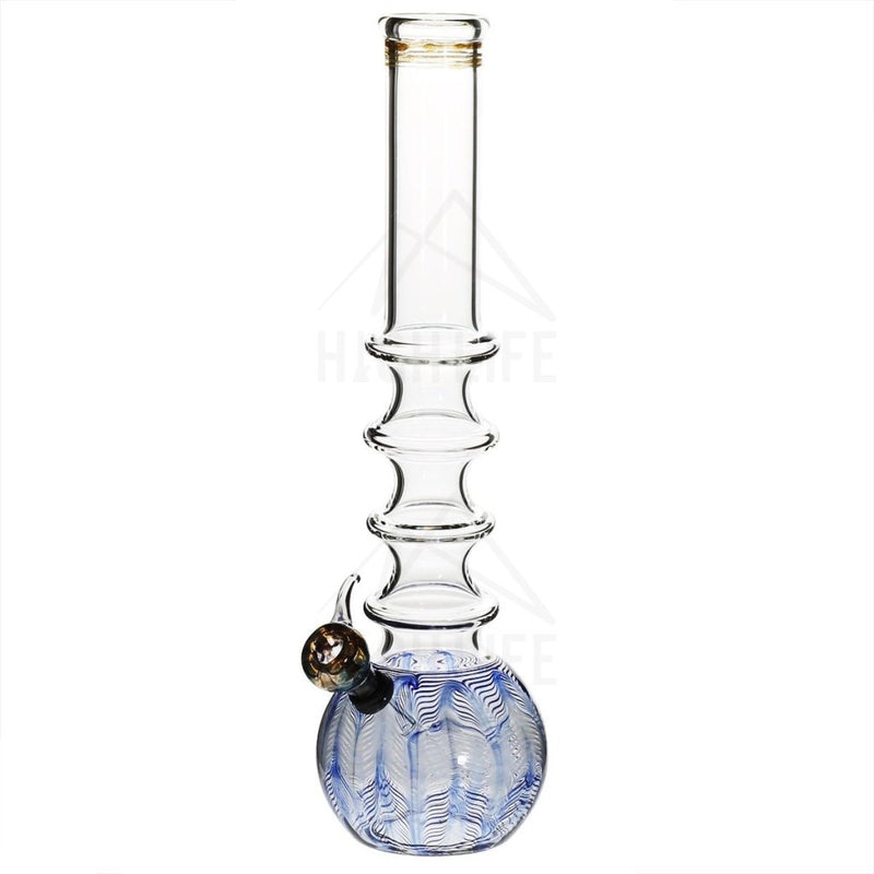 16 Four Ring Bong With A Slide Blue Bongs & Waterpipes