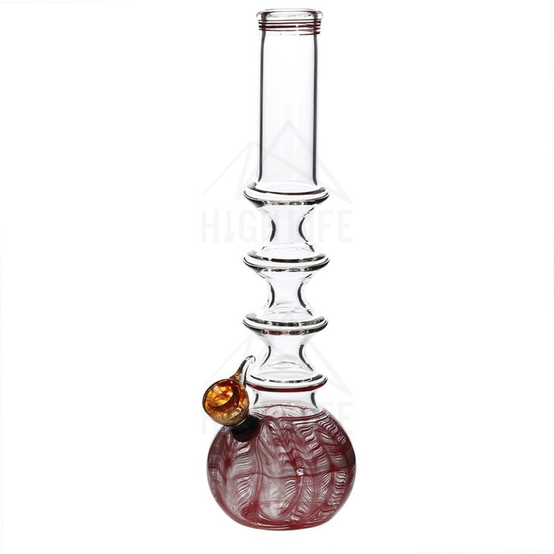 16 Four Ring Bong With A Slide Red Bongs & Waterpipes