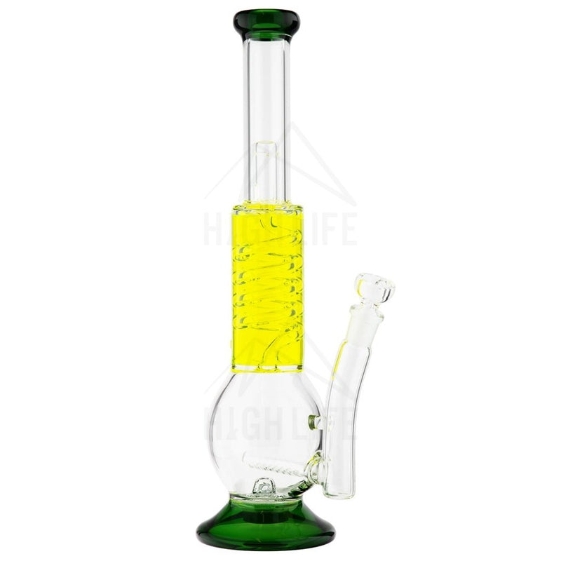 16 Grid Perc Freezeable Coil Green Bongs & Waterpipes