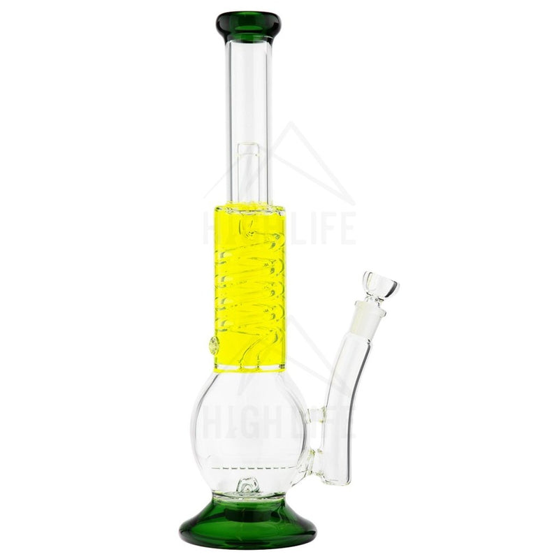 16 Grid Perc Freezeable Coil Green Bongs & Waterpipes