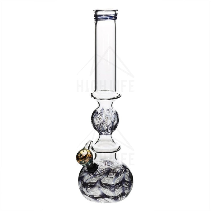 16 Ring Bubble Bong With A Slide Black Bongs & Waterpipes