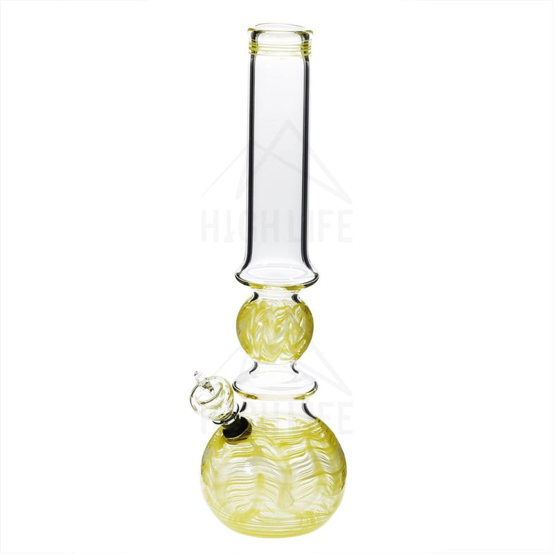 16 Ring Bubble Bong With A Slide Yellow Bongs & Waterpipes