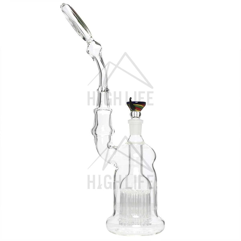 16 Single Tree Standing Sherlock Bubbler - Yellow Reversal Bubblers & Dab Rigs