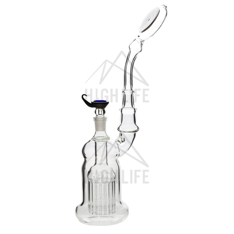 16 Single Tree Standing Sherlock Bubbler - Yellow Reversal Bubblers & Dab Rigs