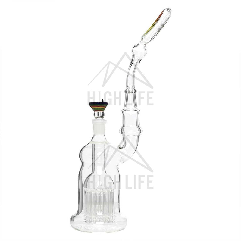 16" Single Tree Standing Sherlock Bubbler - Yellow Reversal 