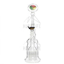 16 Single Tree Standing Sherlock Bubbler - Yellow Reversal Bubblers & Dab Rigs
