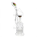 16 Single Tree Standing Sherlock Bubbler - Yellow Reversal Bubblers & Dab Rigs