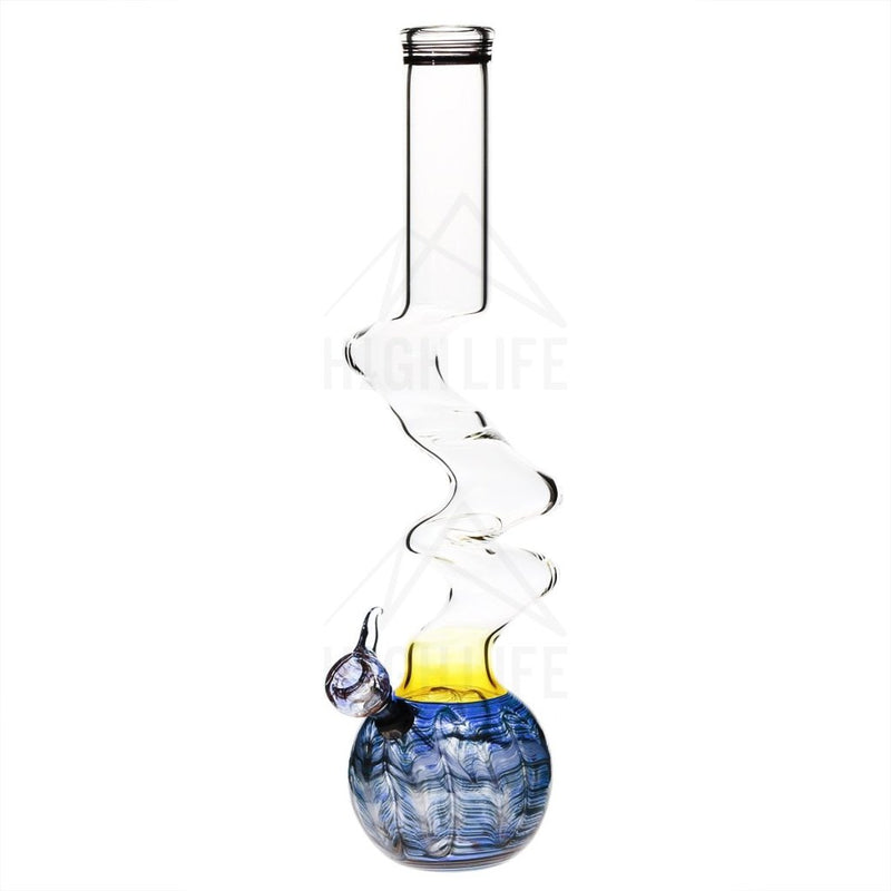 16 Three Elbow Bong With A Slide Blue Bongs & Waterpipes